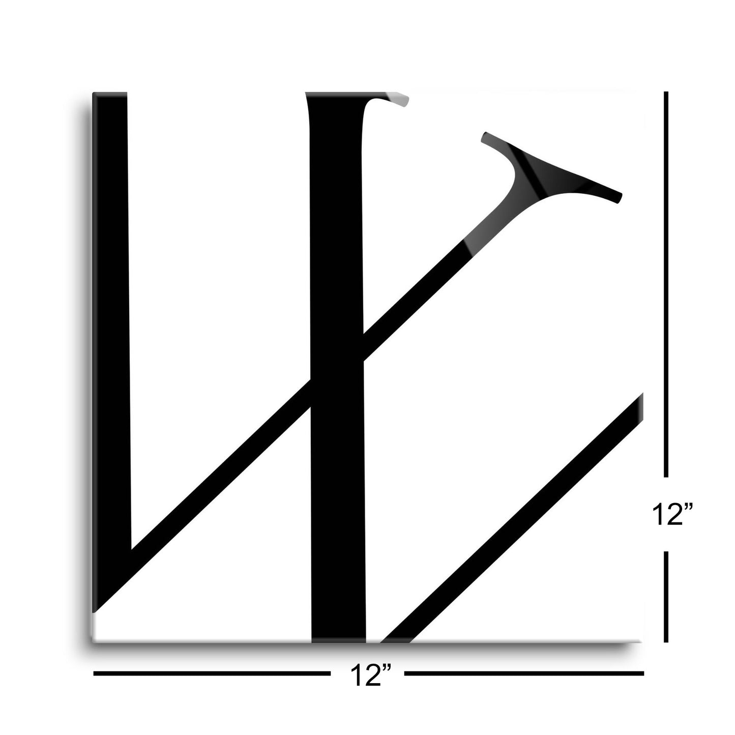 Minimal Monogram W | Hi-Def Glass Art | Eaches | Min 1