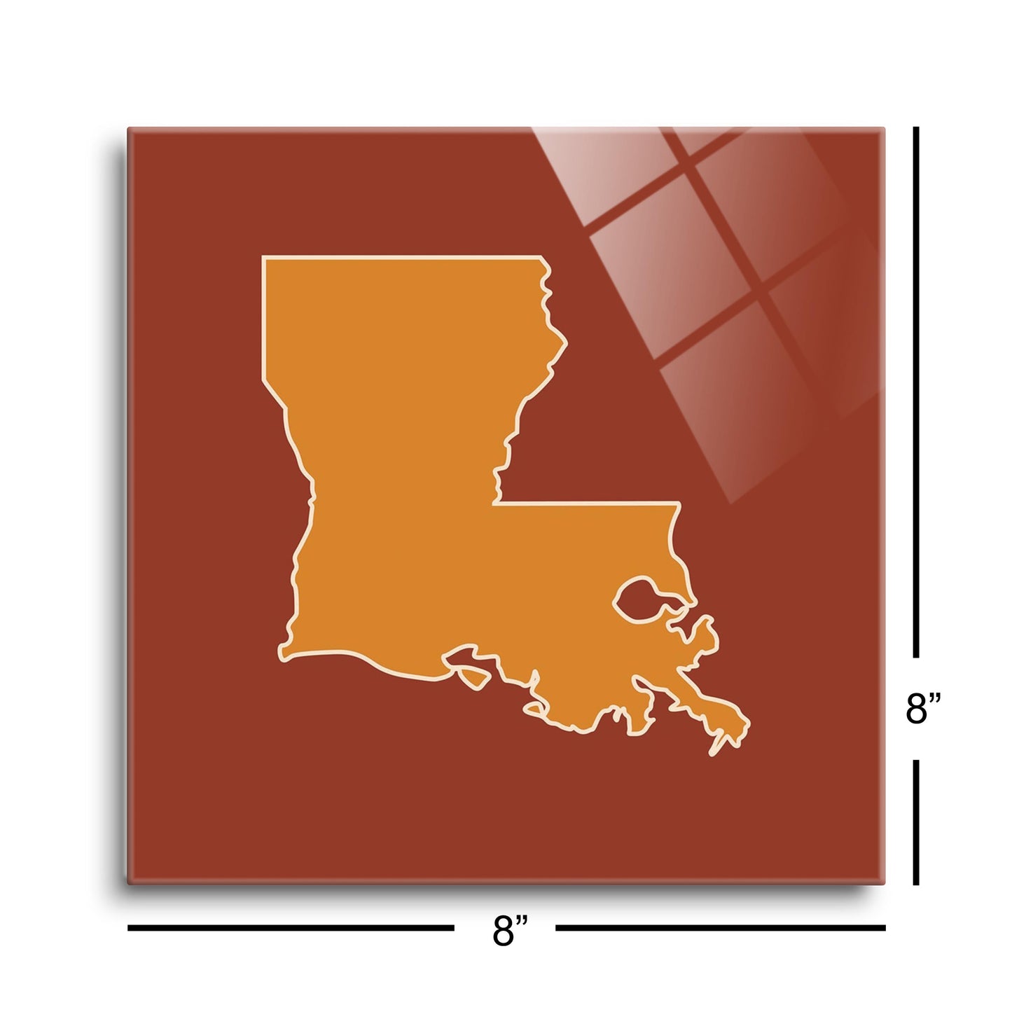 Louisiana Colorful State Shape | Hi-Def Glass Art | Eaches | Min 2
