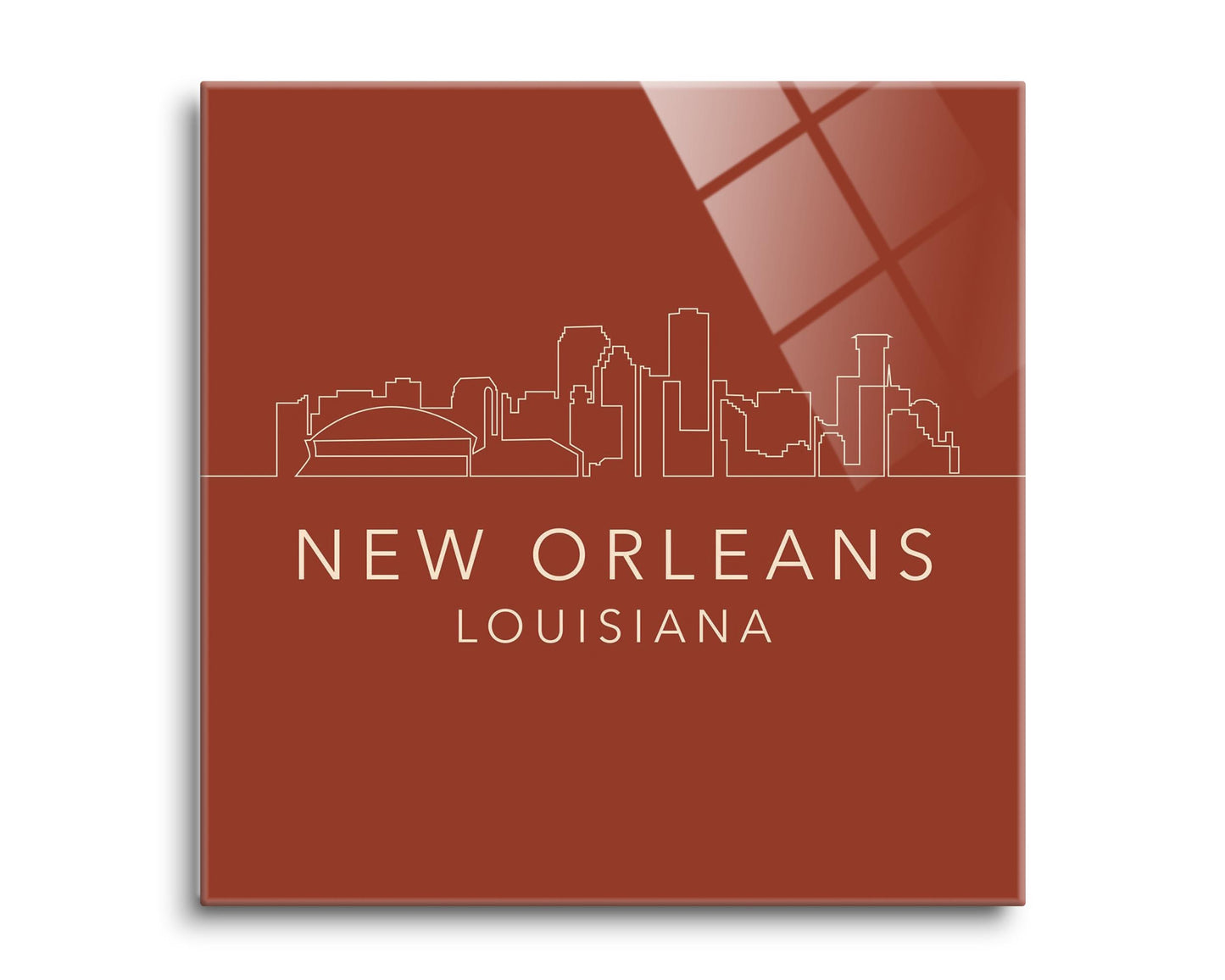Louisiana Colorful New Orleans Skyline | Hi-Def Glass Art | Eaches | Min 2