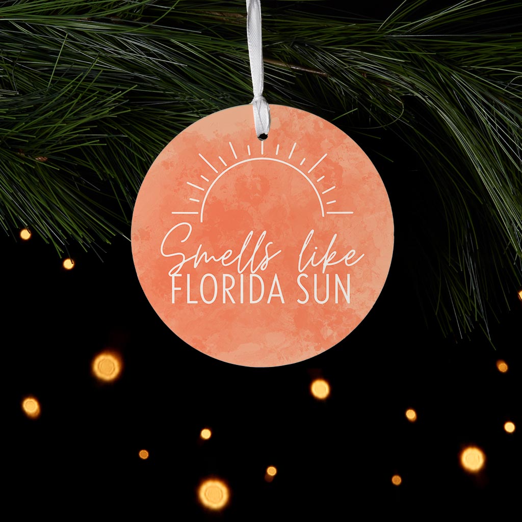 Smells Like Florida Sun Pink | Wood Ornament | Eaches | Min 6