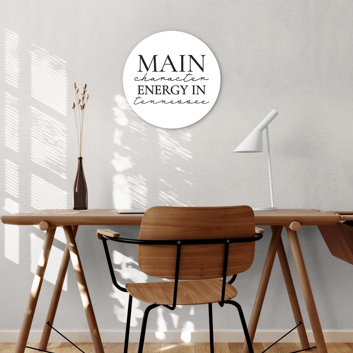 Minimalist B&W Tennessee Main Character Energy | Wood Sign | Eaches | Min 1
