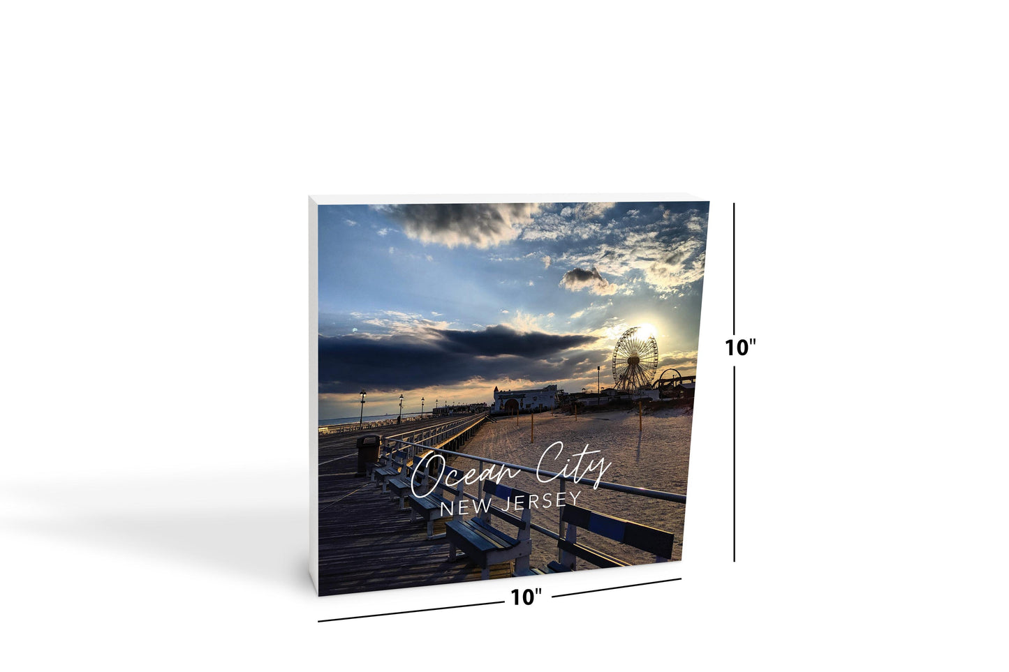 OCNJ Photo With Text | Wood Block | Eaches | Min 2