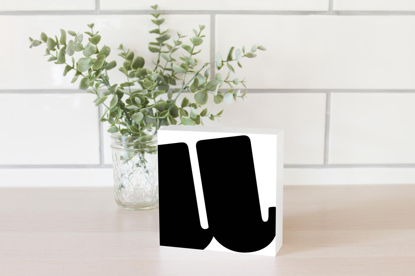 Fun Chunky Monogram U | Wood Block | Eaches | Min 4