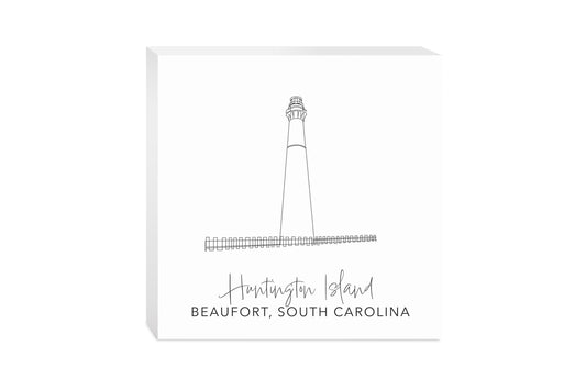 Huntington Island Lighthouse | Wood Block | Eaches | Min 2