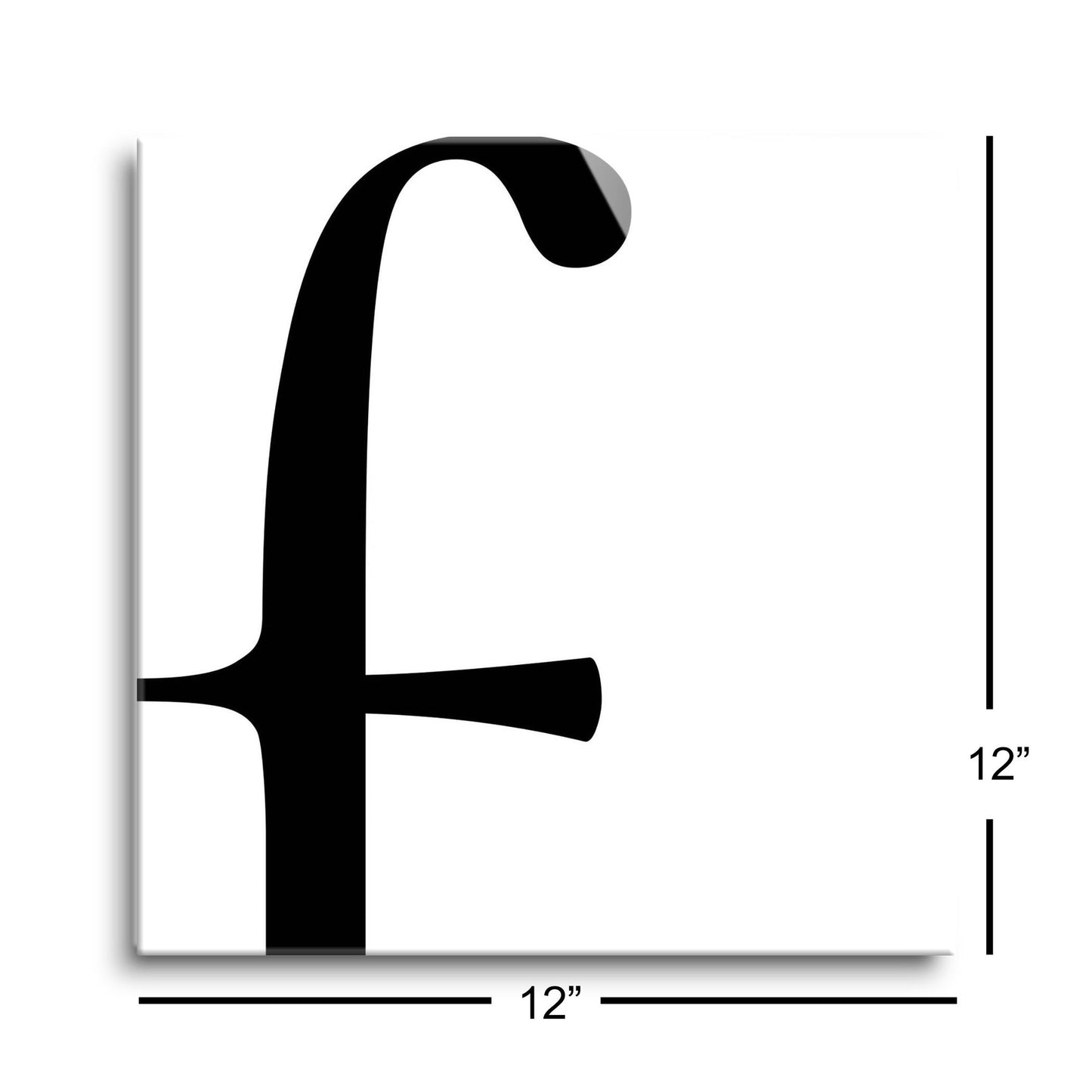 Minimal Monogram F | Hi-Def Glass Art | Eaches | Min 1
