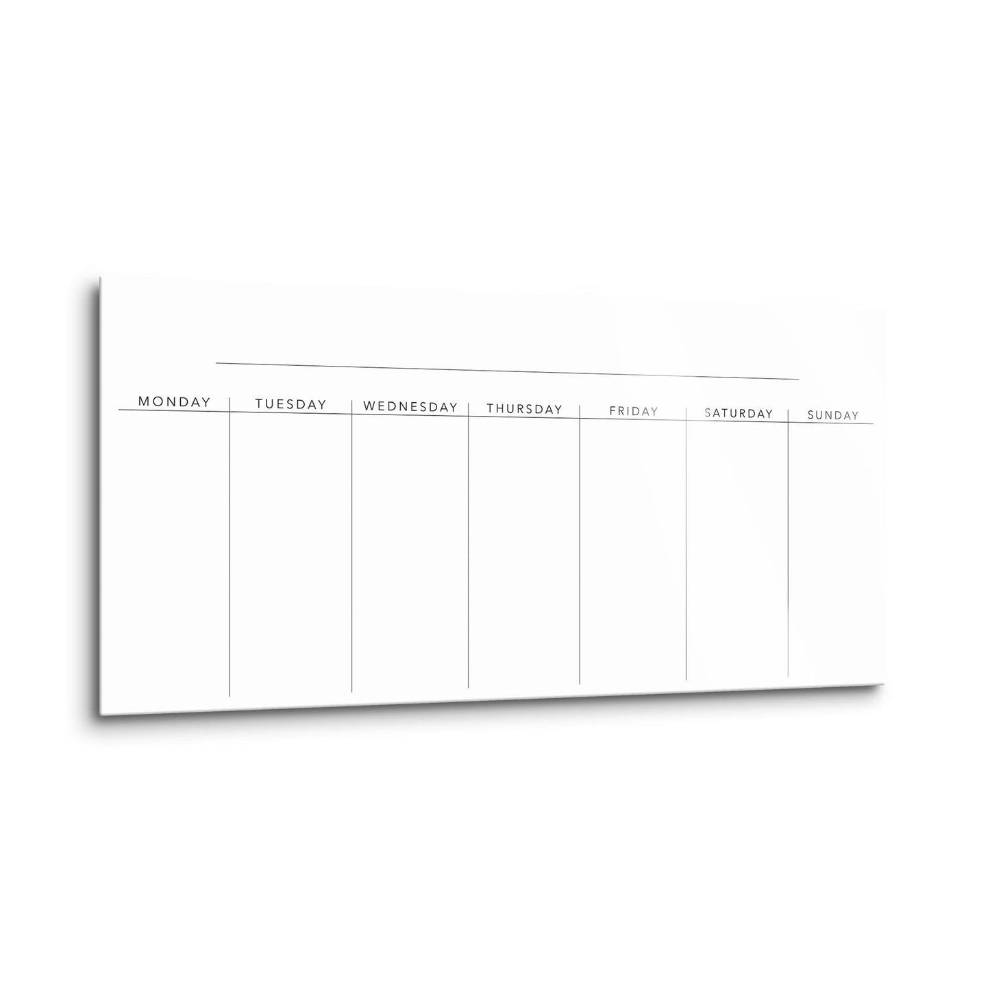 Minimalist Weekly Planner| Hi-Def Glass Art | Eaches | Min 2