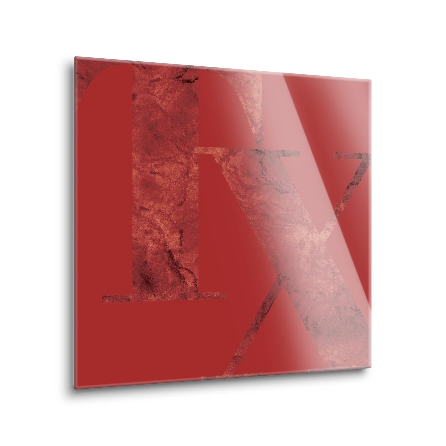Modern Minimalist Texas Red Tx | Hi-Def Glass Art | Eaches | Min 2
