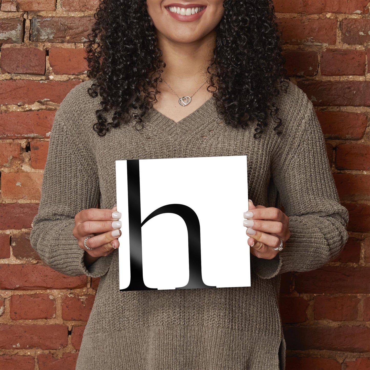 Minimal Monogram H | Hi-Def Glass Art | Eaches | Min 2