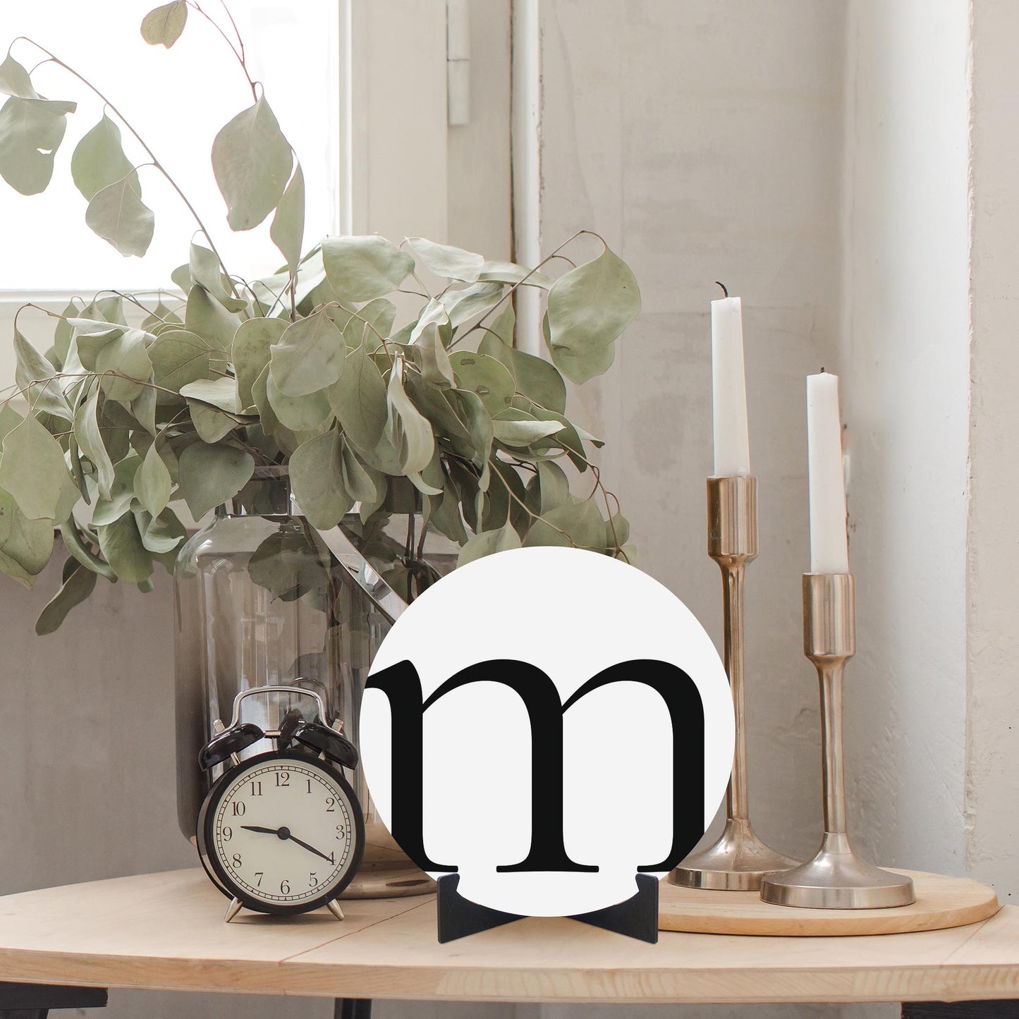 Minimalist Monogram M | Wood Sign | Eaches | Min 1