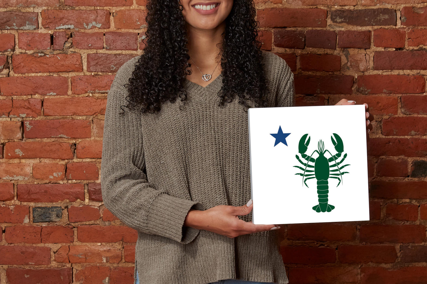 New England Star And Lobster | Wood Block | Eaches | Min 2