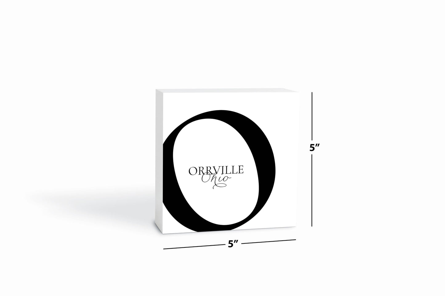 Orrville Oh Minimal Monogram | Wood Block | Eaches | Min 4