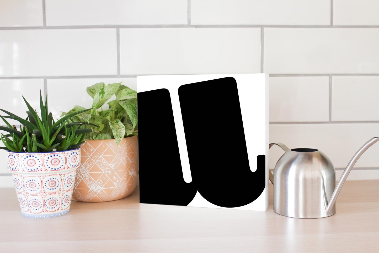 Fun Chunky Monogram U | Wood Block | Eaches | Min 2