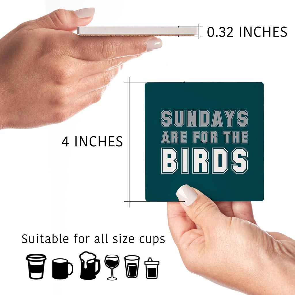 Modern Minimalist Pennsylvania Bird Sundays| Absorbent Coasters | Set of 4 | Min 2