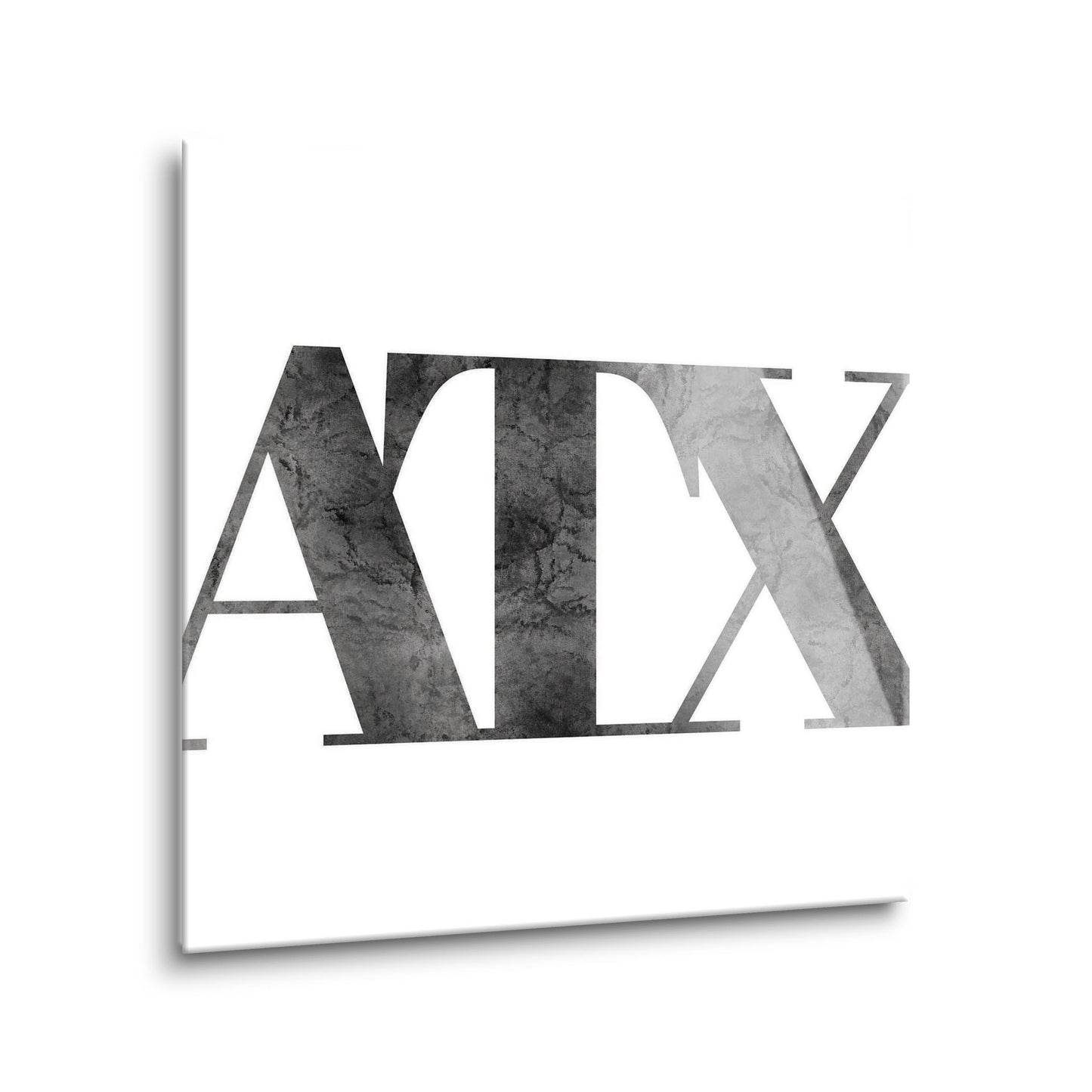 Minimalistic B&W Texas Austin White Initials | Hi-Def Glass Art | Eaches | Min 1