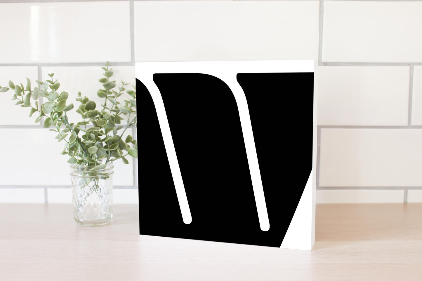 Fun Chunky Monogram W | Wood Block | Eaches | Min 2