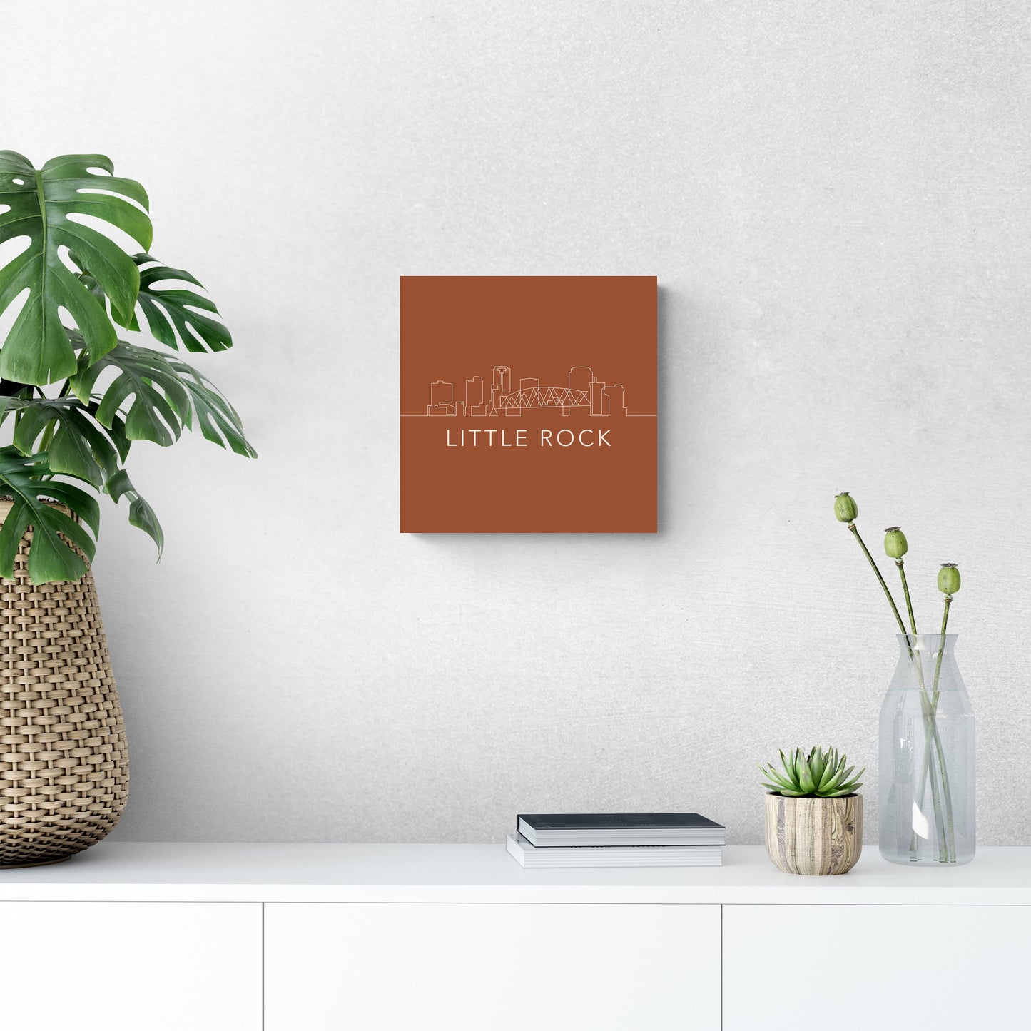 Modern Minimalist Arkansas Little Rock Skyline | Wood Sign | Eaches | Min 2