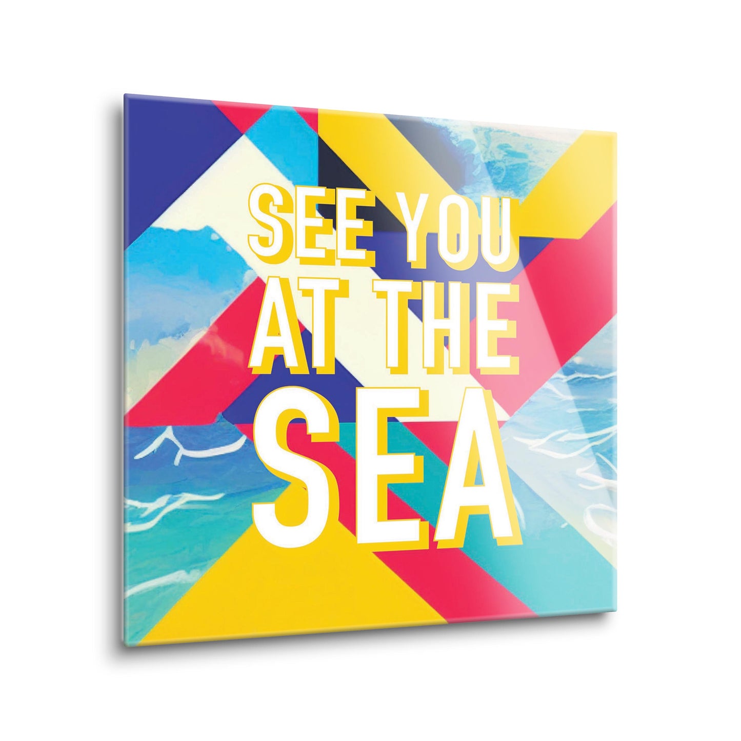 See You At The Sea | Hi-Def Glass Art | Eaches | Min 2