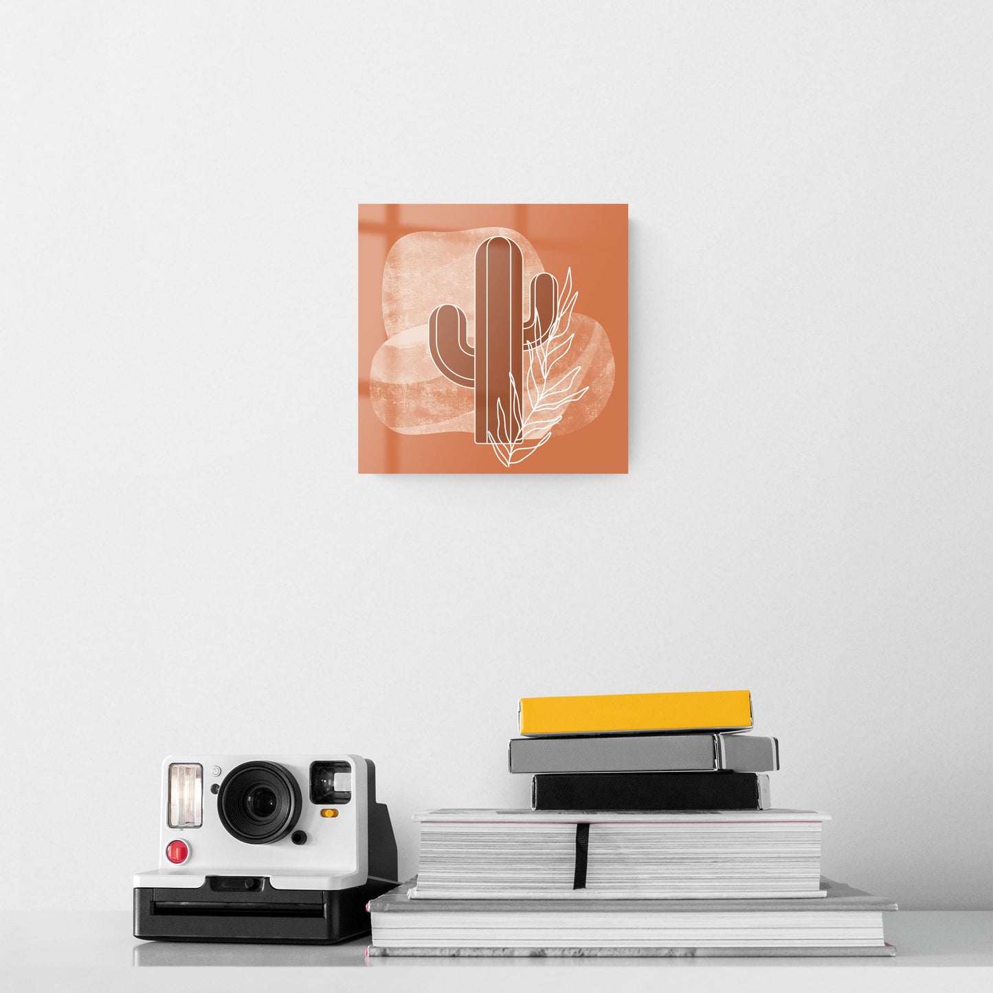 Modern Minimalist Texas Cactus | Hi-Def Glass Art | Eaches | Min 2