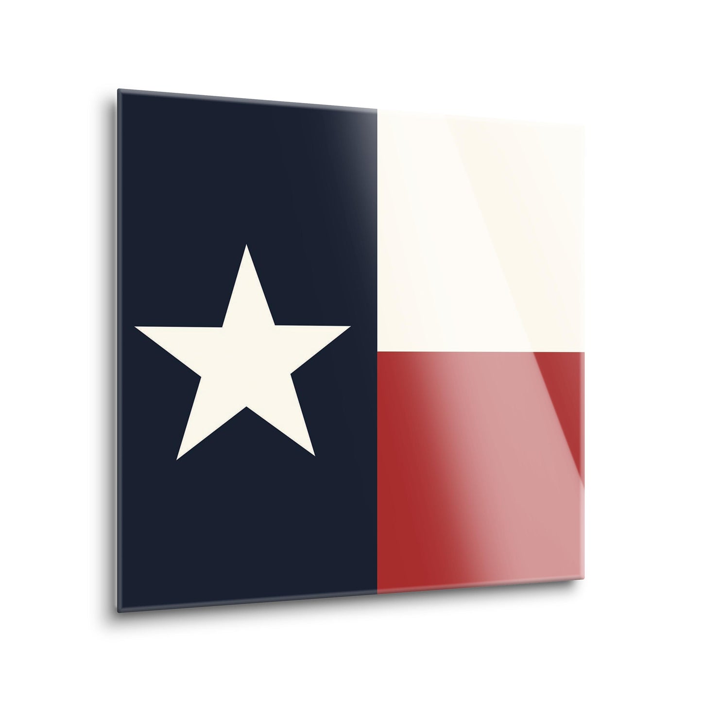 Modern Minimalist Texas Colors Flag | Hi-Def Glass Art | Eaches | Min 2