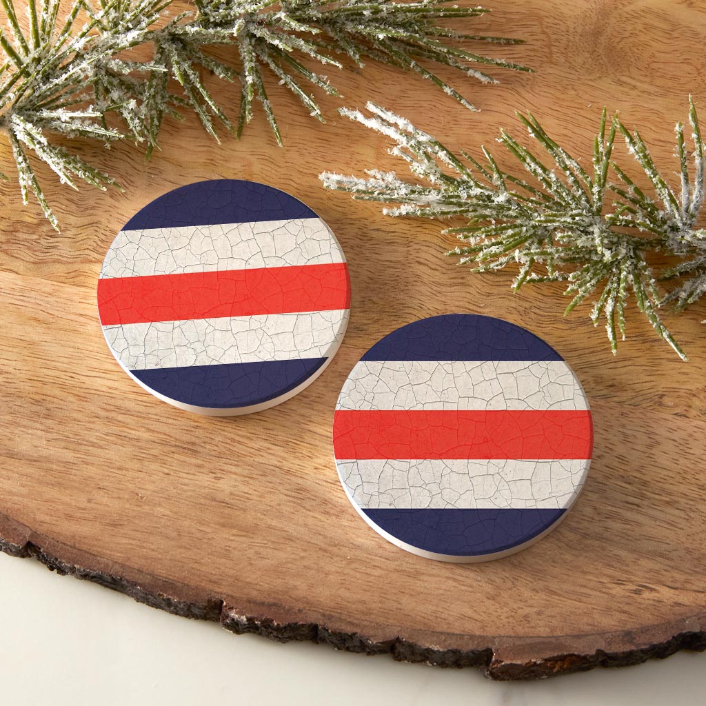Nautical Flag Charlie| Absorbent Car Coasters | Set of 2 | Min 4