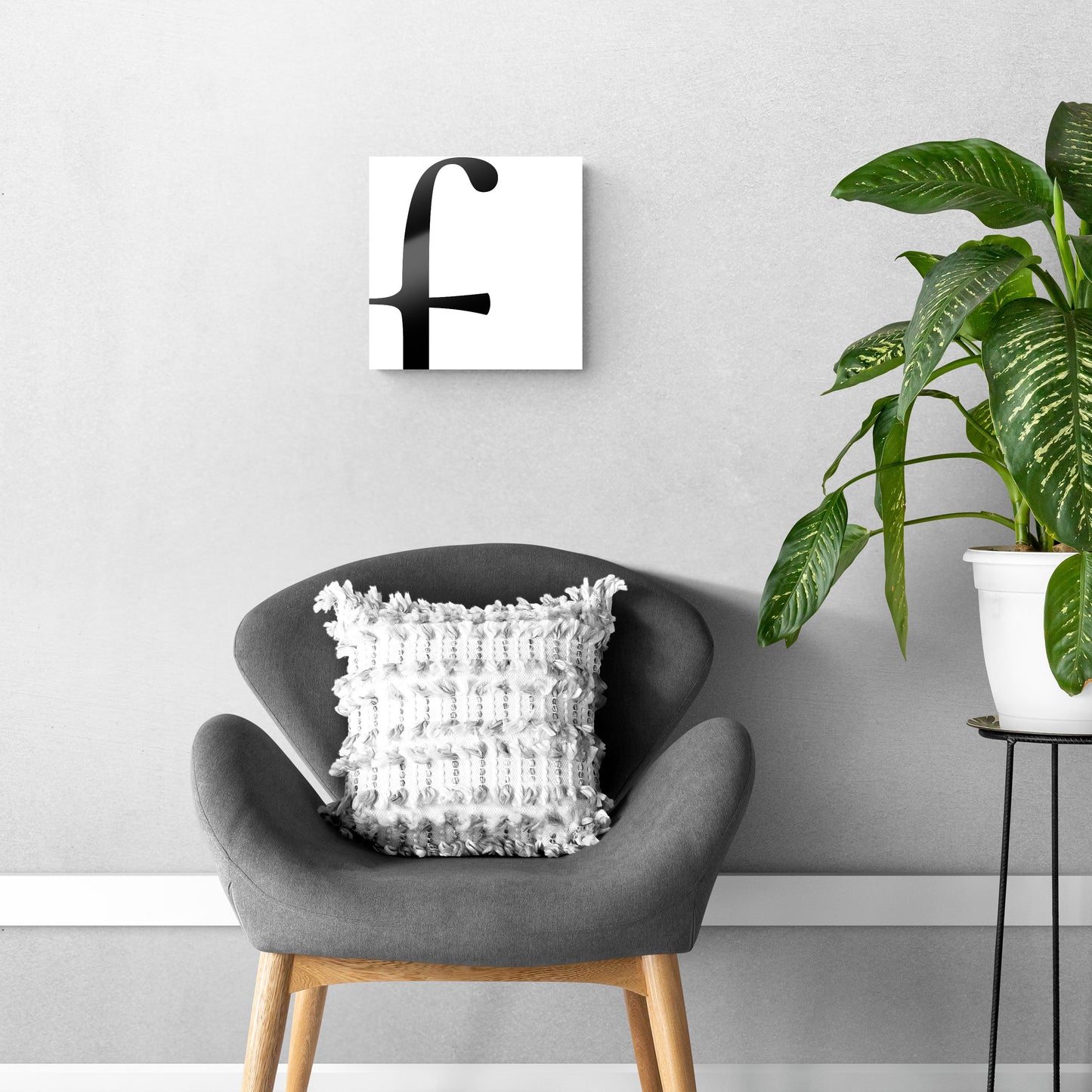 Minimal Monogram F | Hi-Def Glass Art | Eaches | Min 1