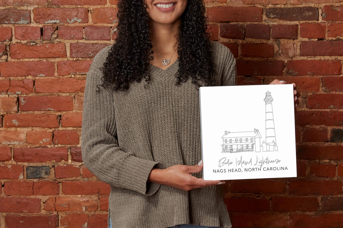 Bodie Island Lighthouse | Wood Block | Eaches | Min 2