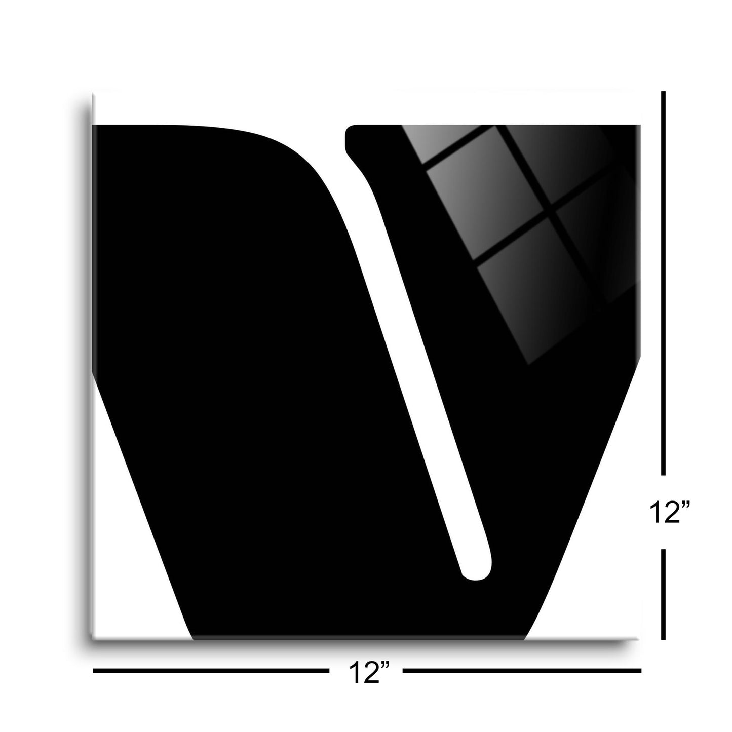 Fun Chunky Monogram V | Hi-Def Glass Art | Eaches | Min 1