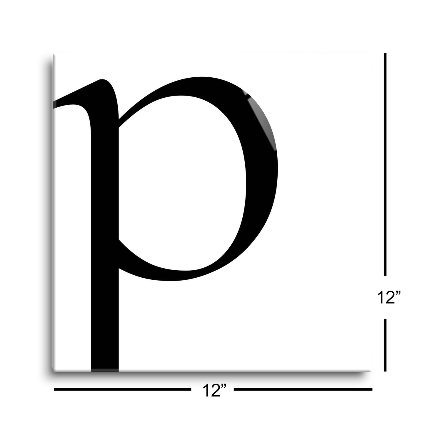 Minimal Monogram P | Hi-Def Glass Art | Eaches | Min 1