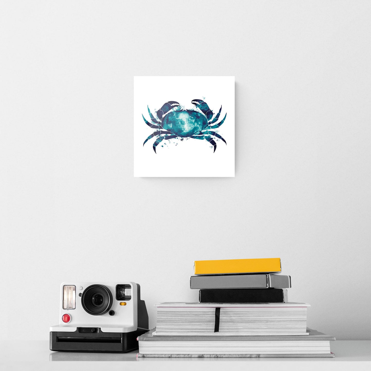 New England Water Color Crab | Hi-Def Glass Art | Eaches | Min 2