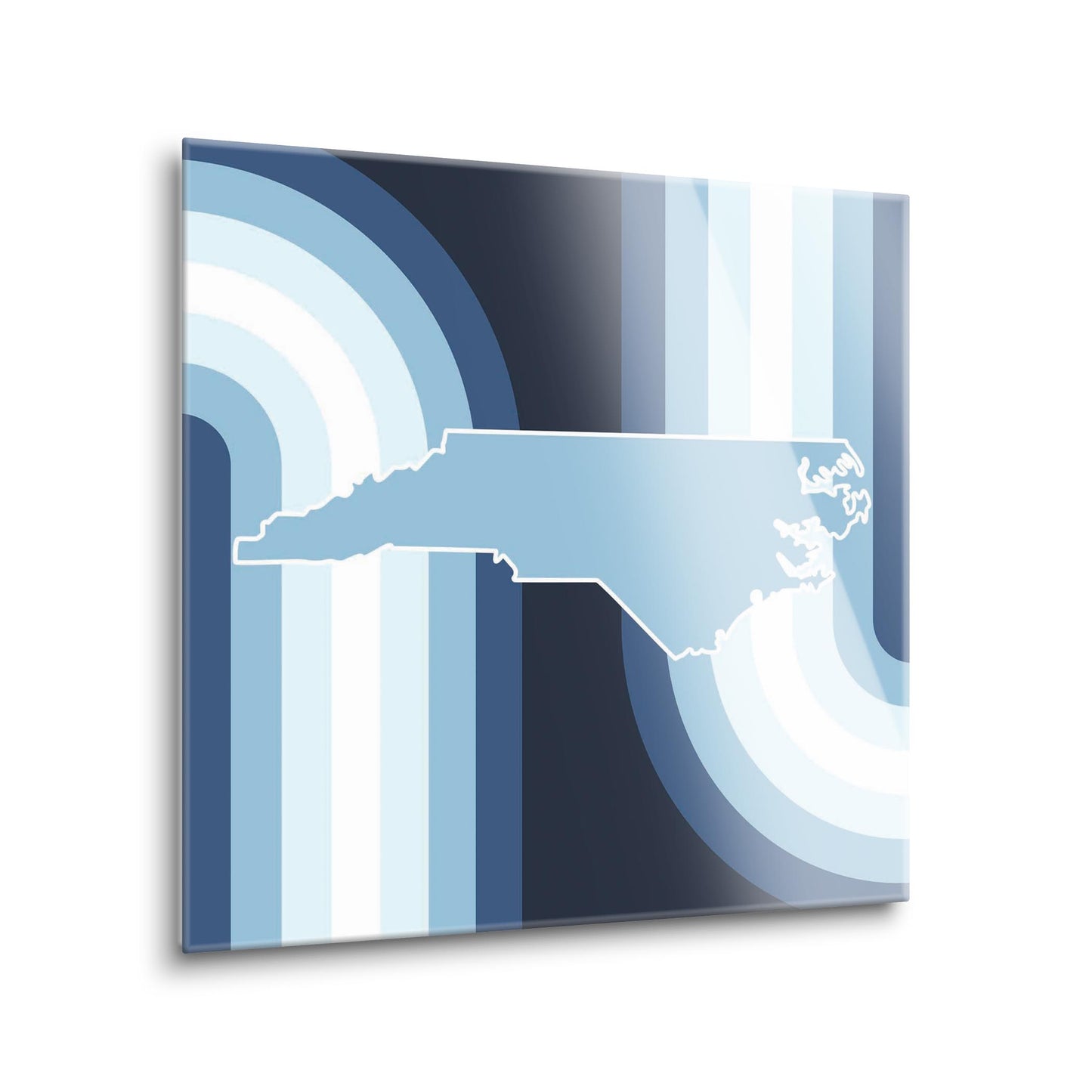 Blue Shades North Carolina State Retro Thick Lines | Hi-Def Glass Art | Eaches | Min 1
