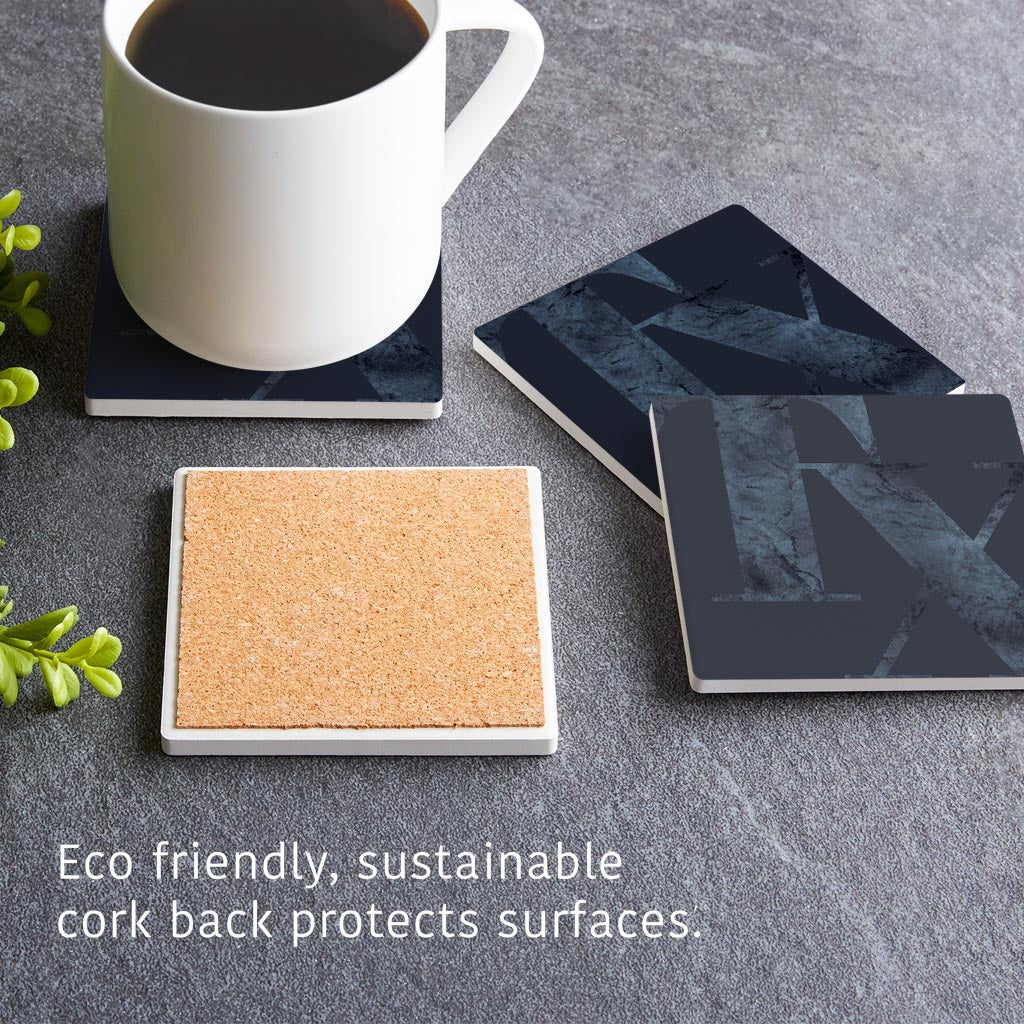 Modern Minimalist Texas Blue Tx | Absorbent Coasters | Set of 4 | Min 2