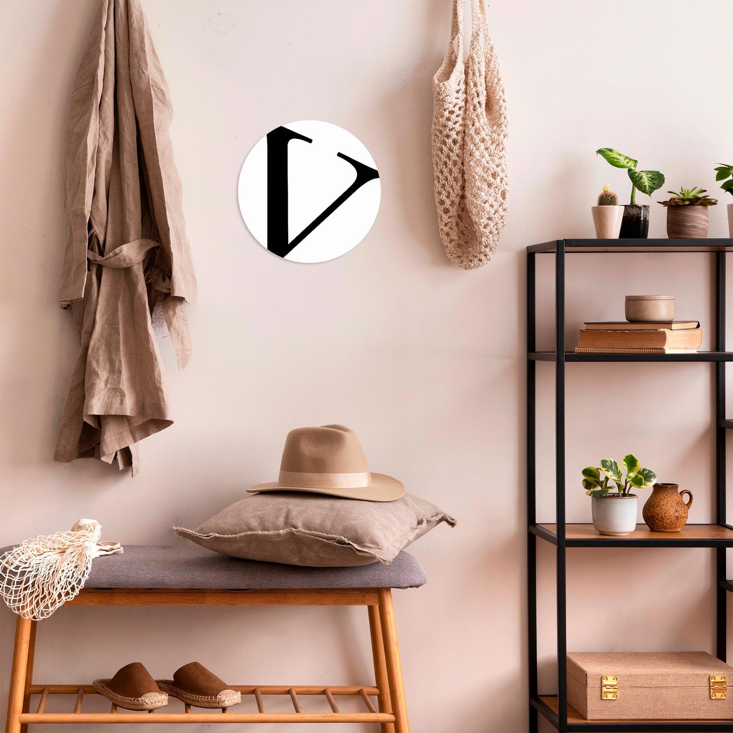 Minimalist Monogram V | Wood Sign | Eaches | Min 1