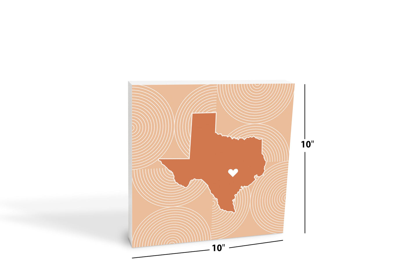 Modern Minimalist Texas Austin Heart | Wood Block | Eaches | Min 2