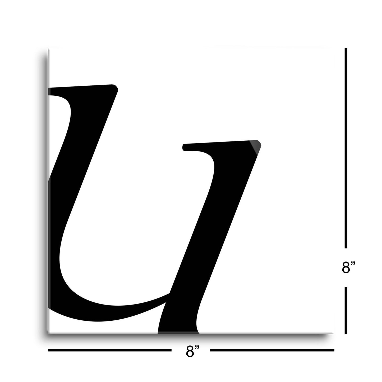 Minimal Monogram U | Hi-Def Glass Art | Eaches | Min 2