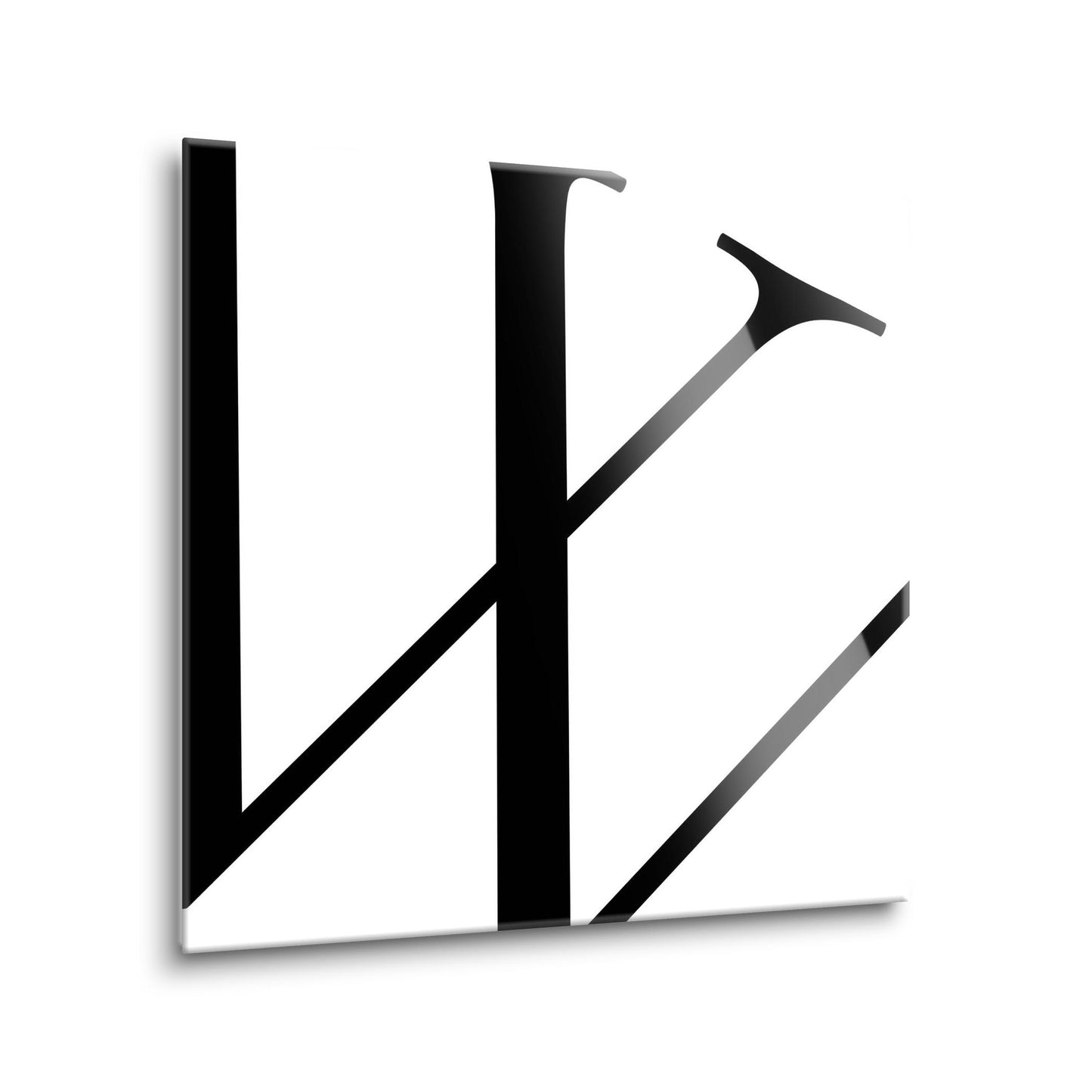 Minimal Monogram W | Hi-Def Glass Art | Eaches | Min 1
