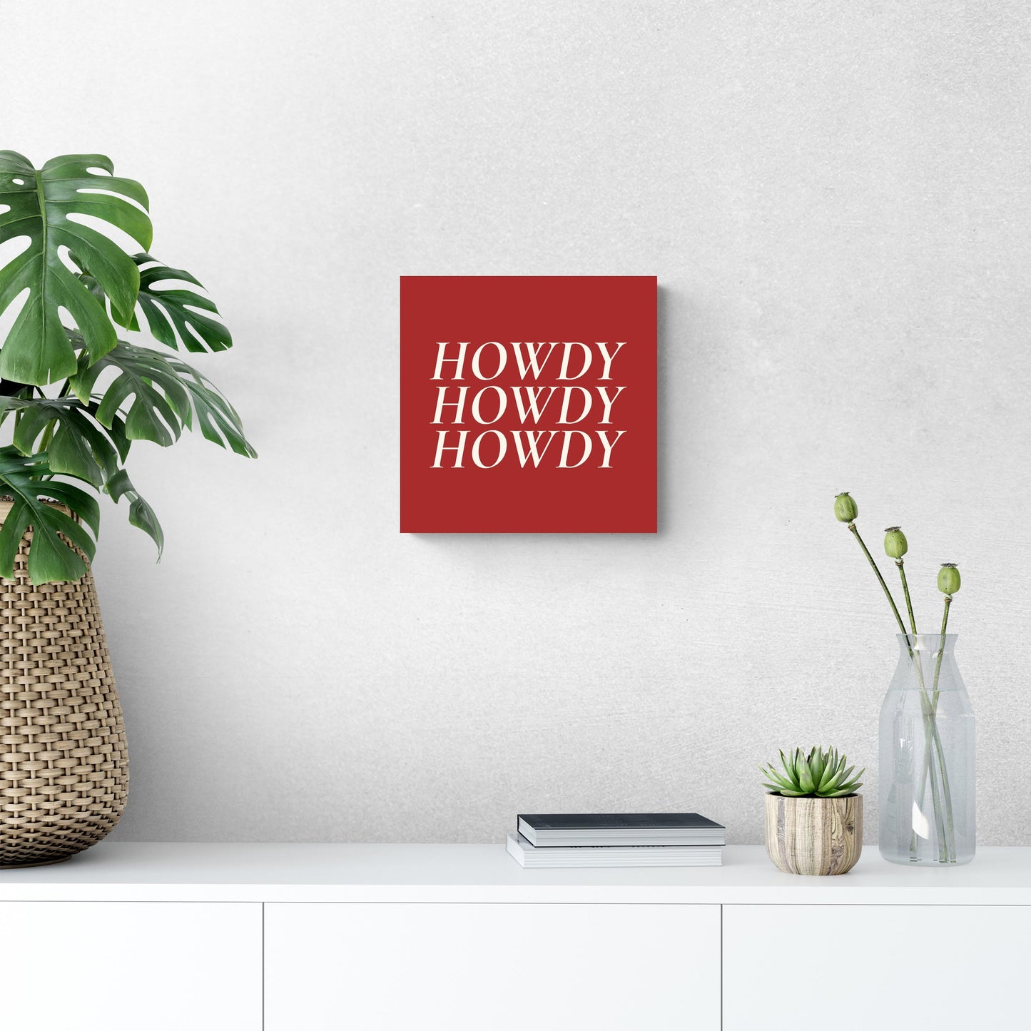 Modern Minimalist Texas Colors Howdy | Wood Sign | Eaches | Min 2