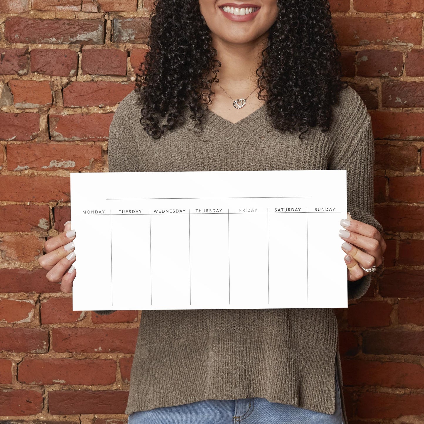 Minimalist Weekly Planner| Hi-Def Glass Art | Eaches | Min 2