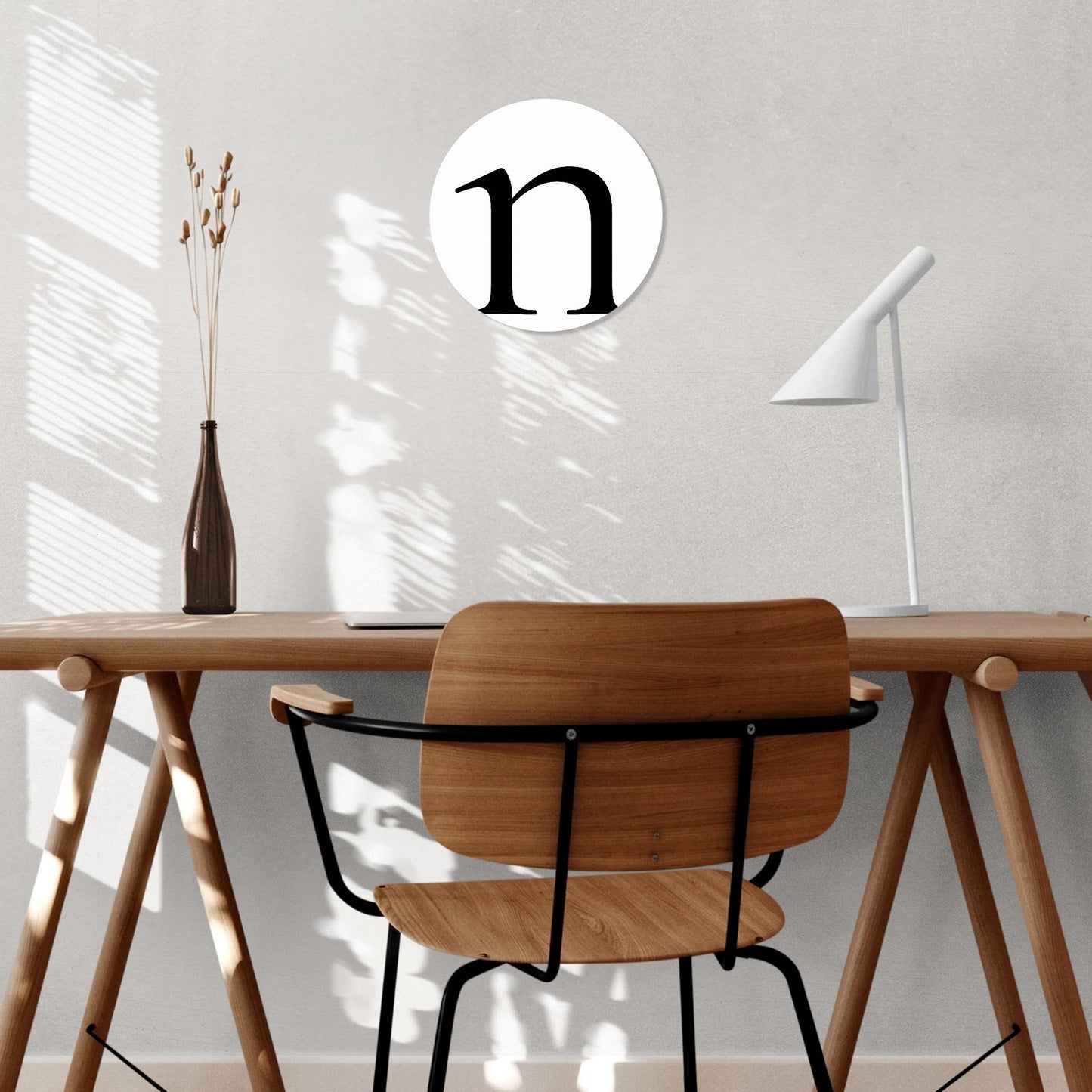 Minimalist Monogram N | Wood Sign | Eaches | Min 1