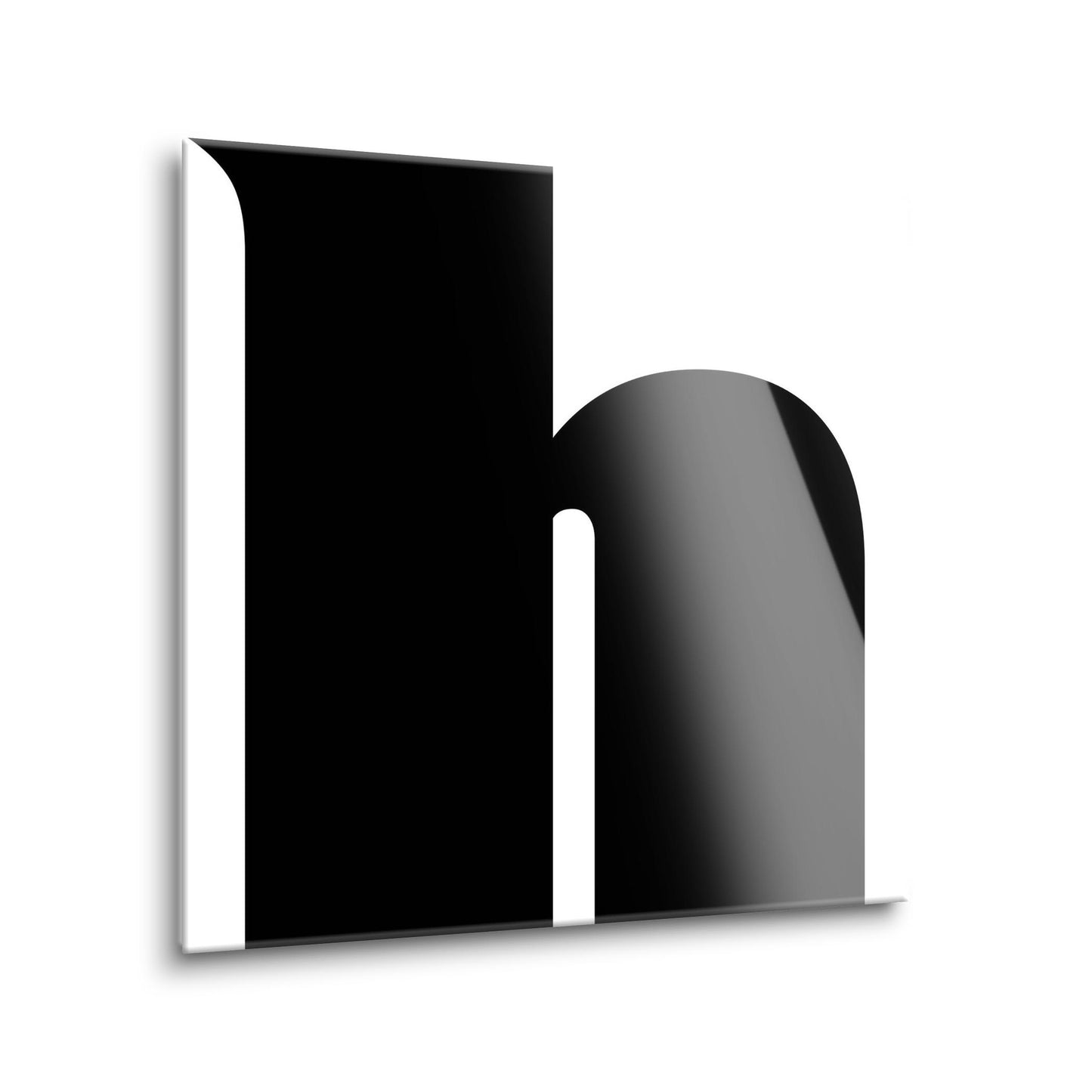 Fun Chunky Monogram H | Hi-Def Glass Art | Eaches | Min 1