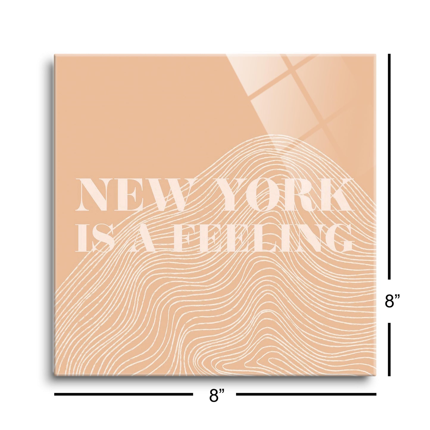 Modern Minimalist New York Is A Feeling | Hi-Def Glass Art | Eaches | Min 2