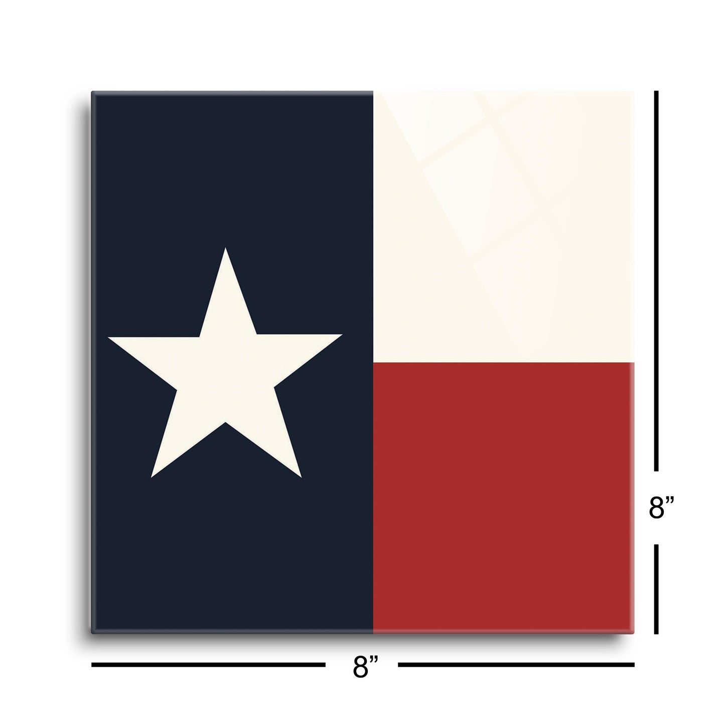 Modern Minimalist Texas Colors Flag | Hi-Def Glass Art | Eaches | Min 2