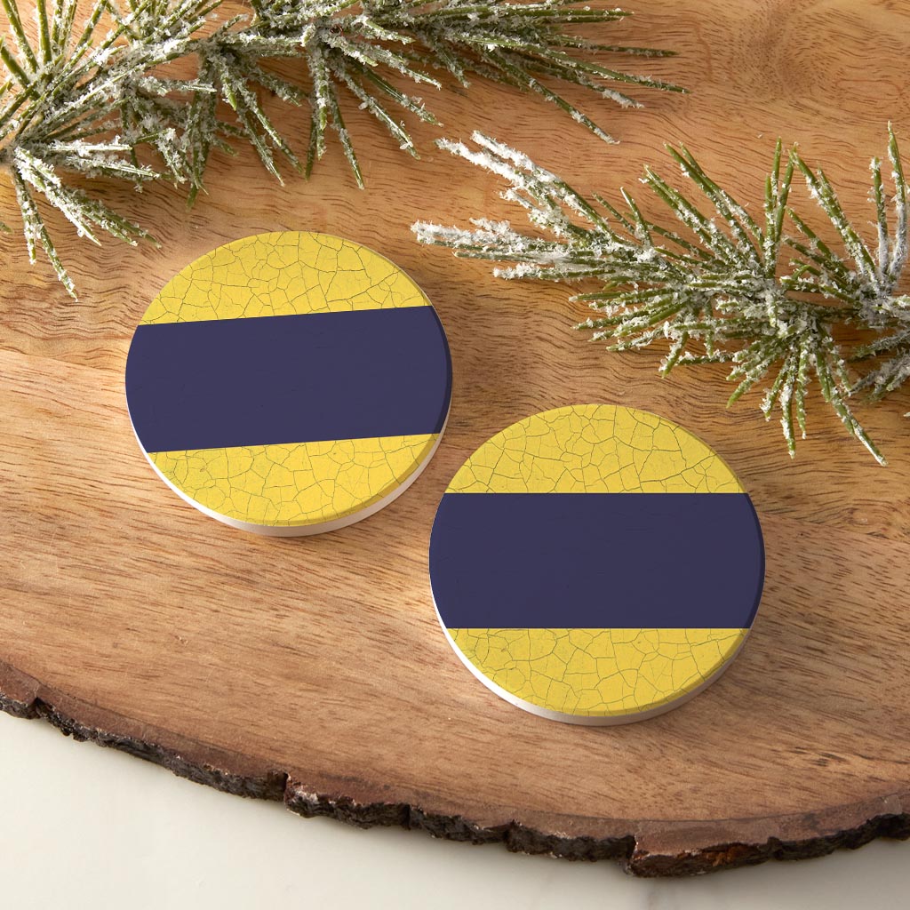Nautical Flag Delta | Absorbent Car Coasters | Set of 2 | Min 4