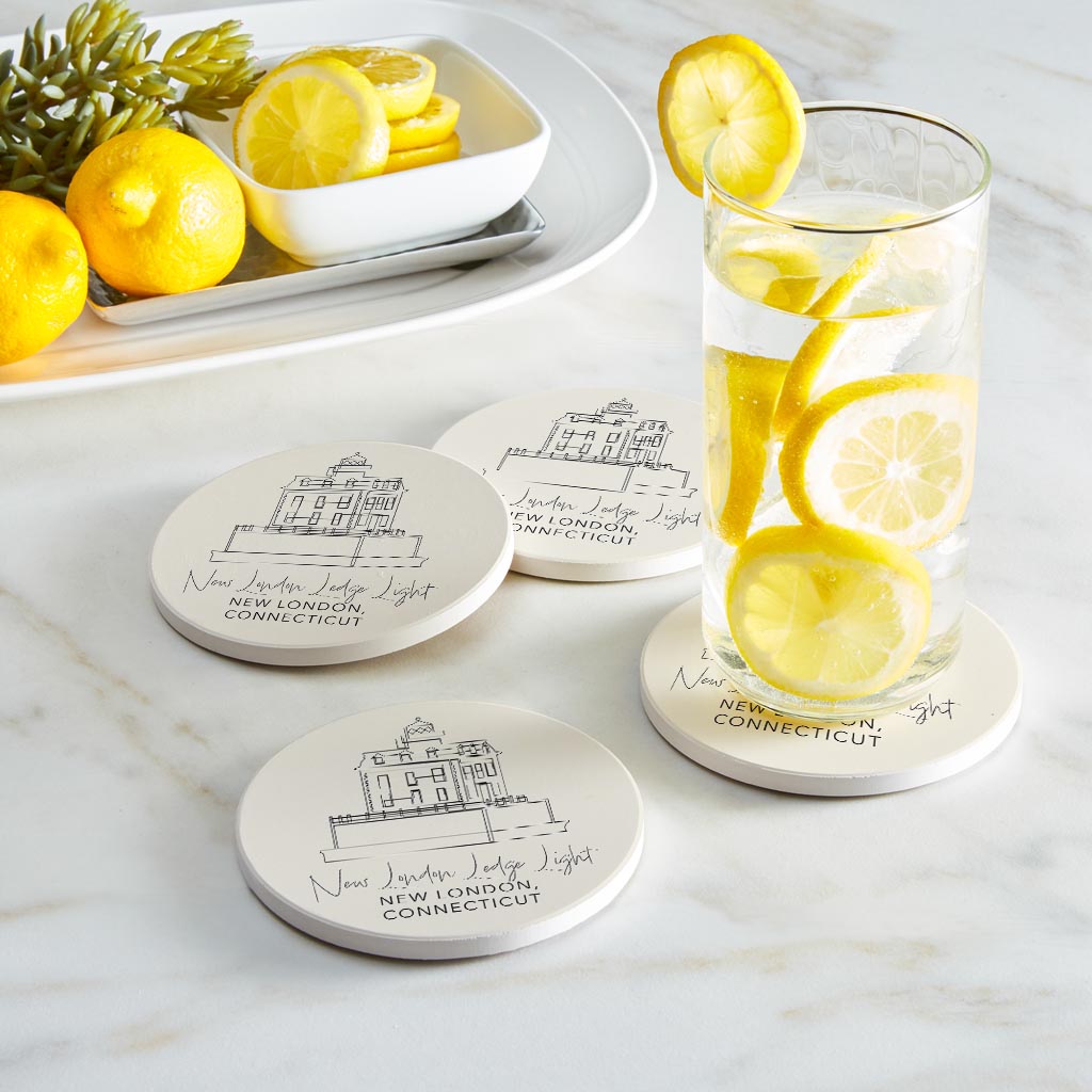 New London Lodge Light | Absorbent Coasters | Set of 4 | Min 2