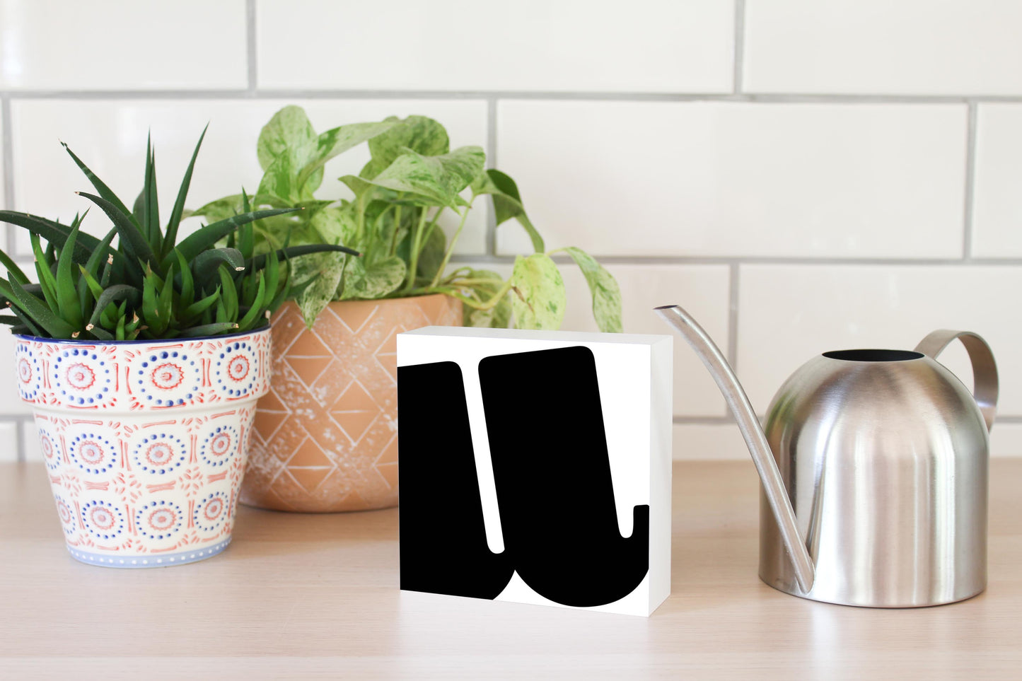 Fun Chunky Monogram U | Wood Block | Eaches | Min 4