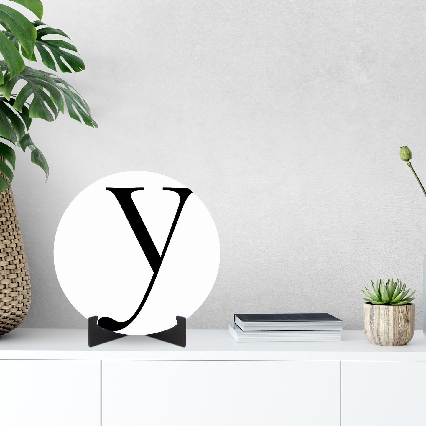 Minimalist Monogram Y | Wood Sign | Eaches | Min 1