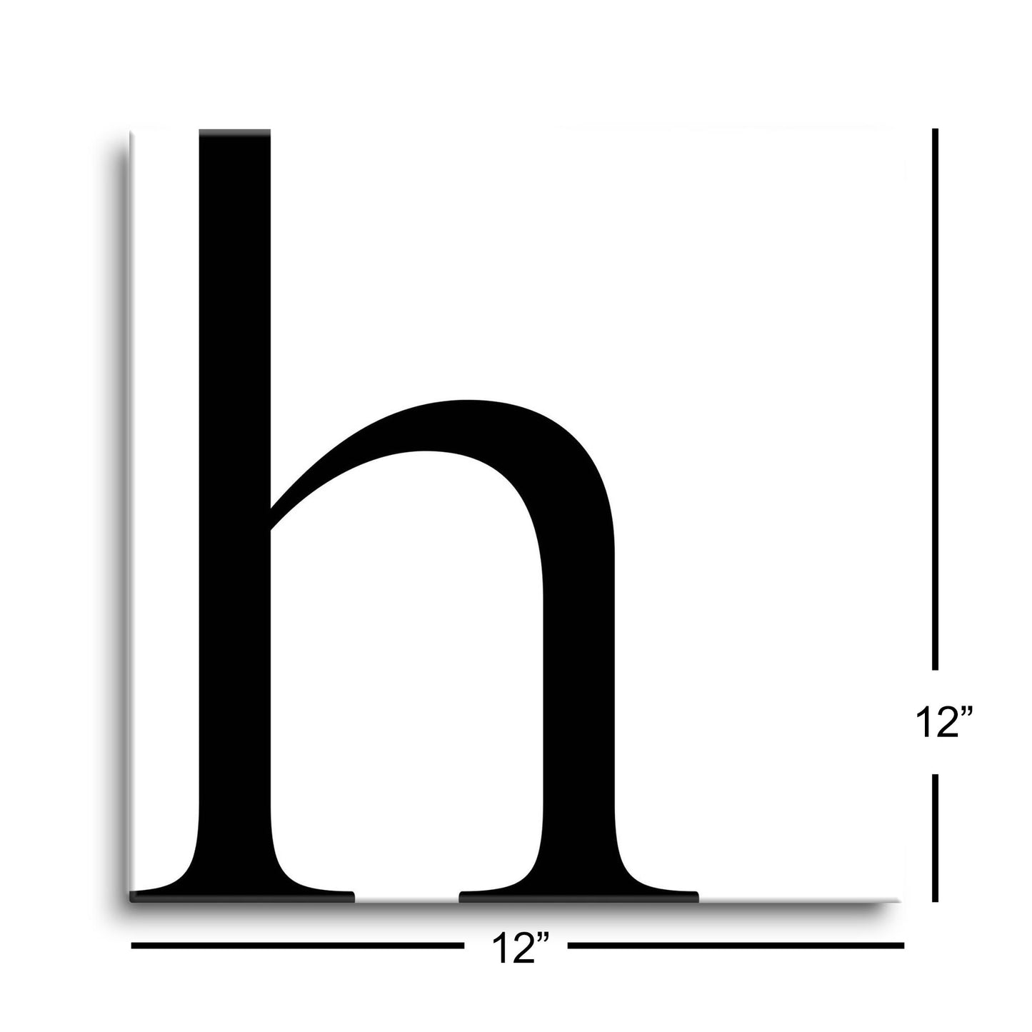 Minimal Monogram H | Hi-Def Glass Art | Eaches | Min 1