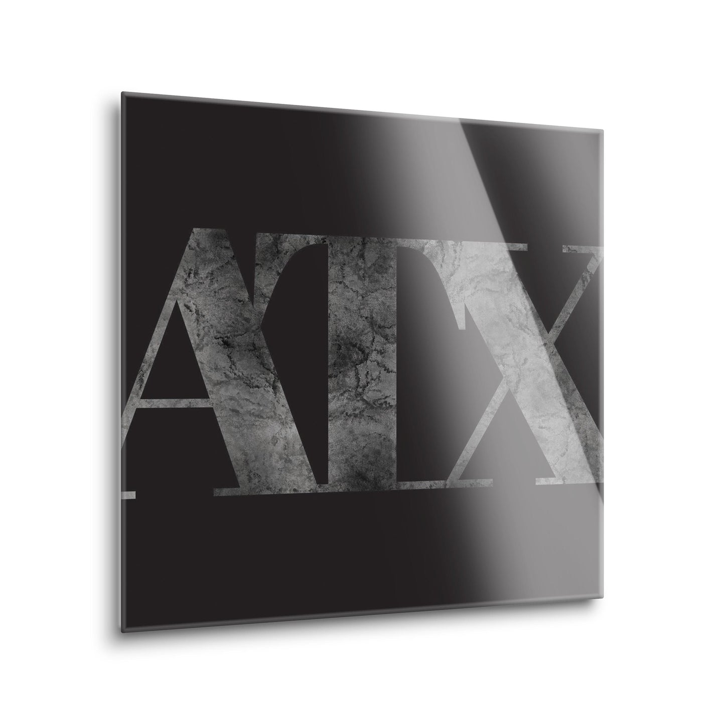 Minimalistic B&W Texas Austin Black Initials | Hi-Def Glass Art | Eaches | Min 2