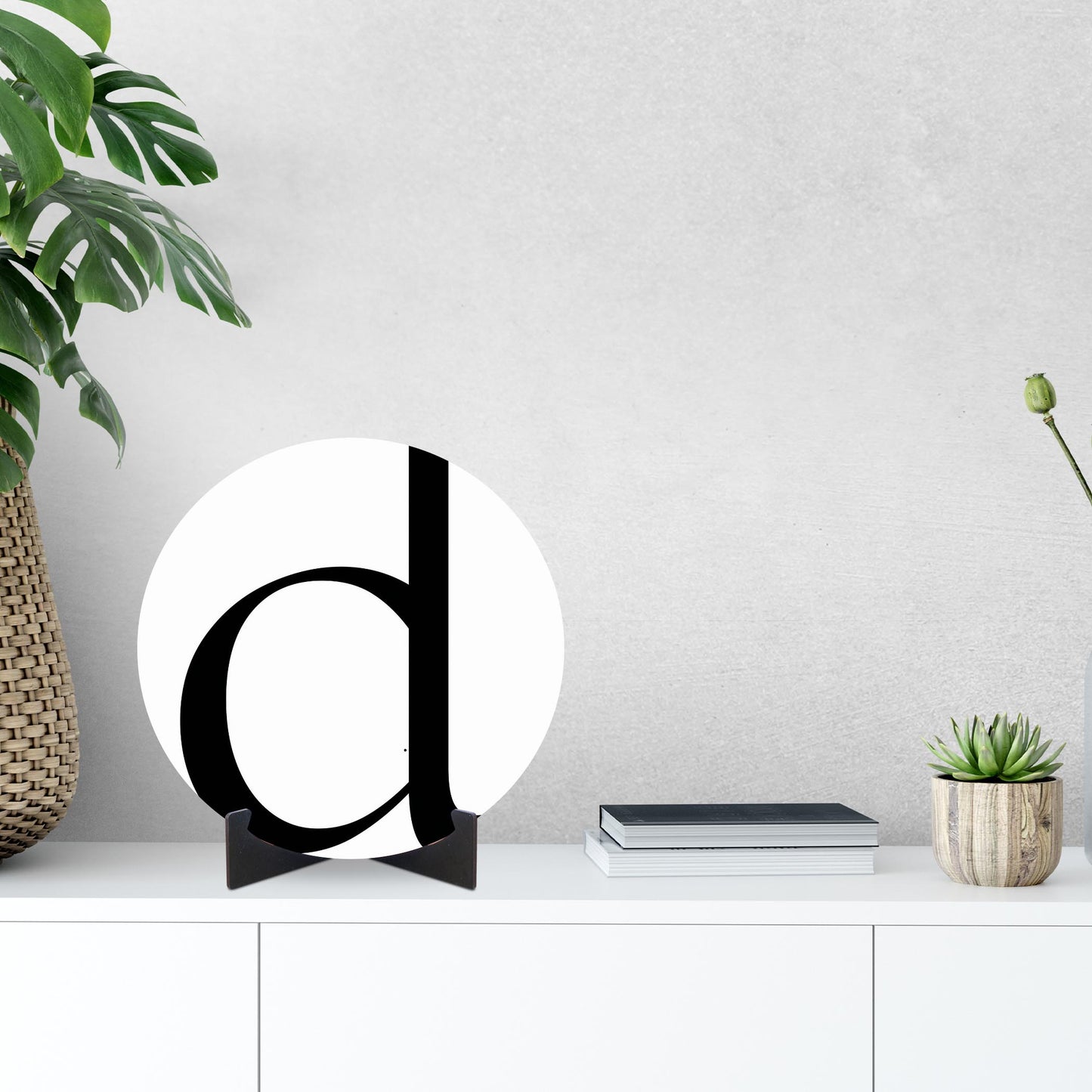 Minimalist Monogram D| Wood Sign | Eaches | Min 1