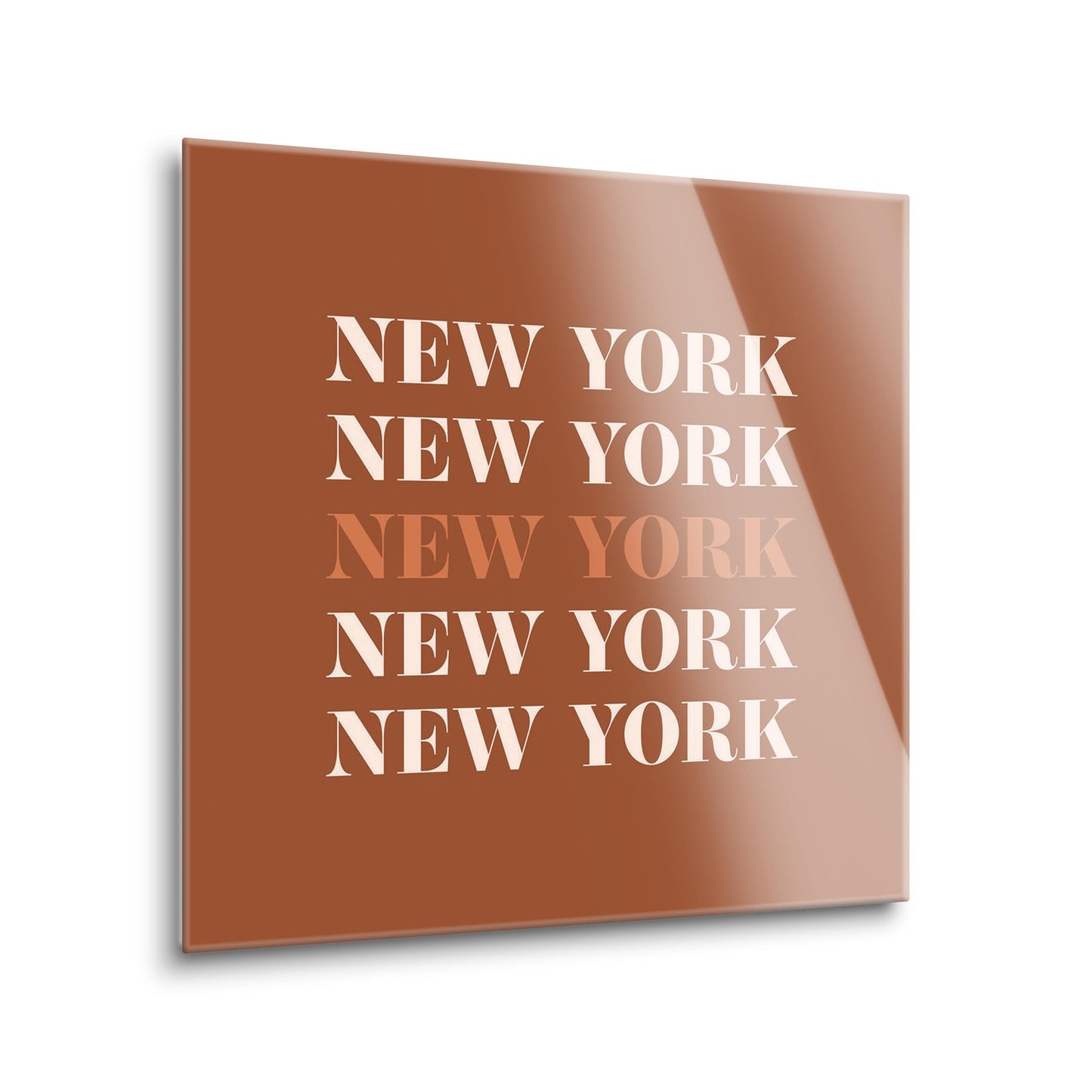 Modern Minimalist New York Repeated Dark | Hi-Def Glass Art | Eaches | Min 2