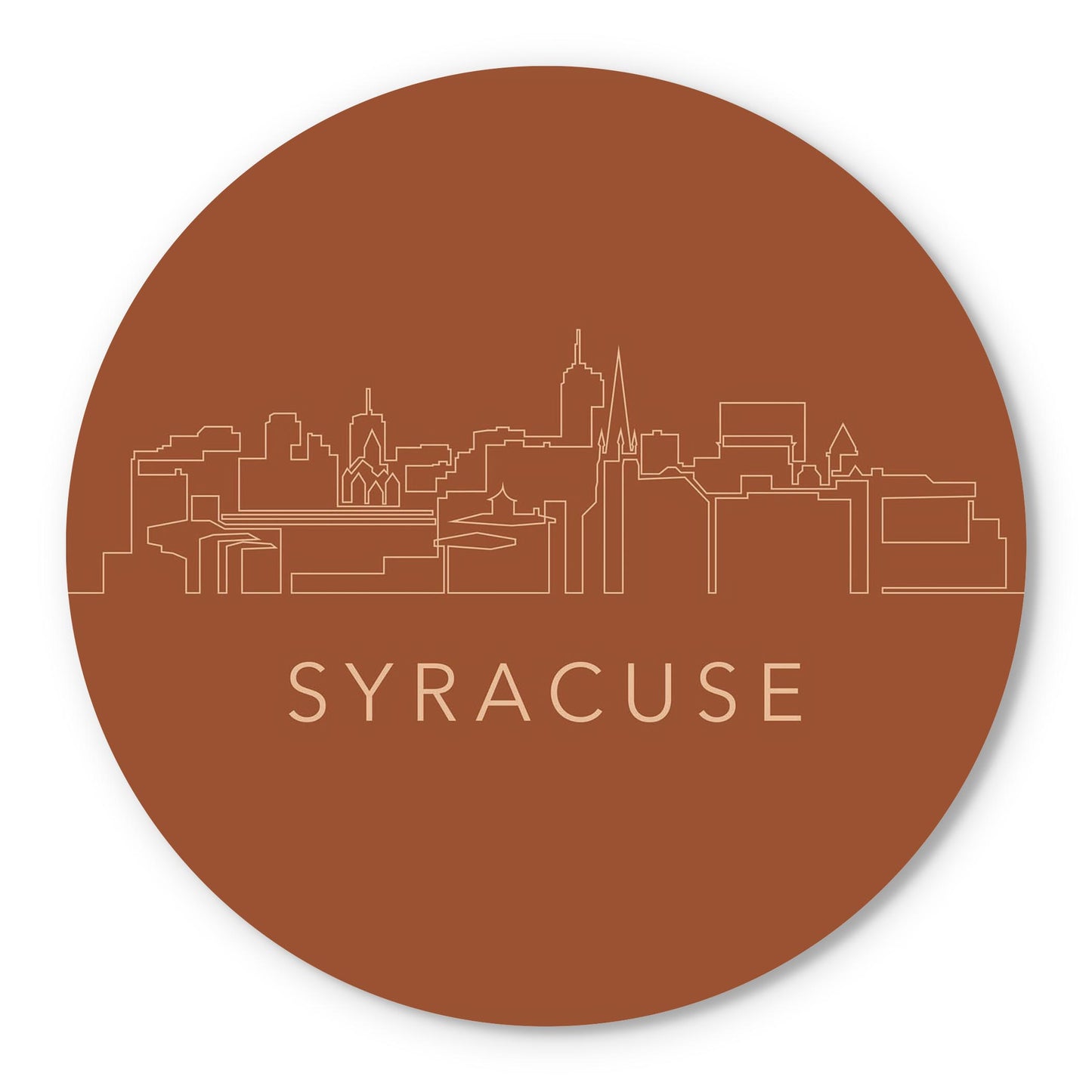 Modern Minimalist New York Syracuse Skyline | Wood Sign | Eaches | Min 1